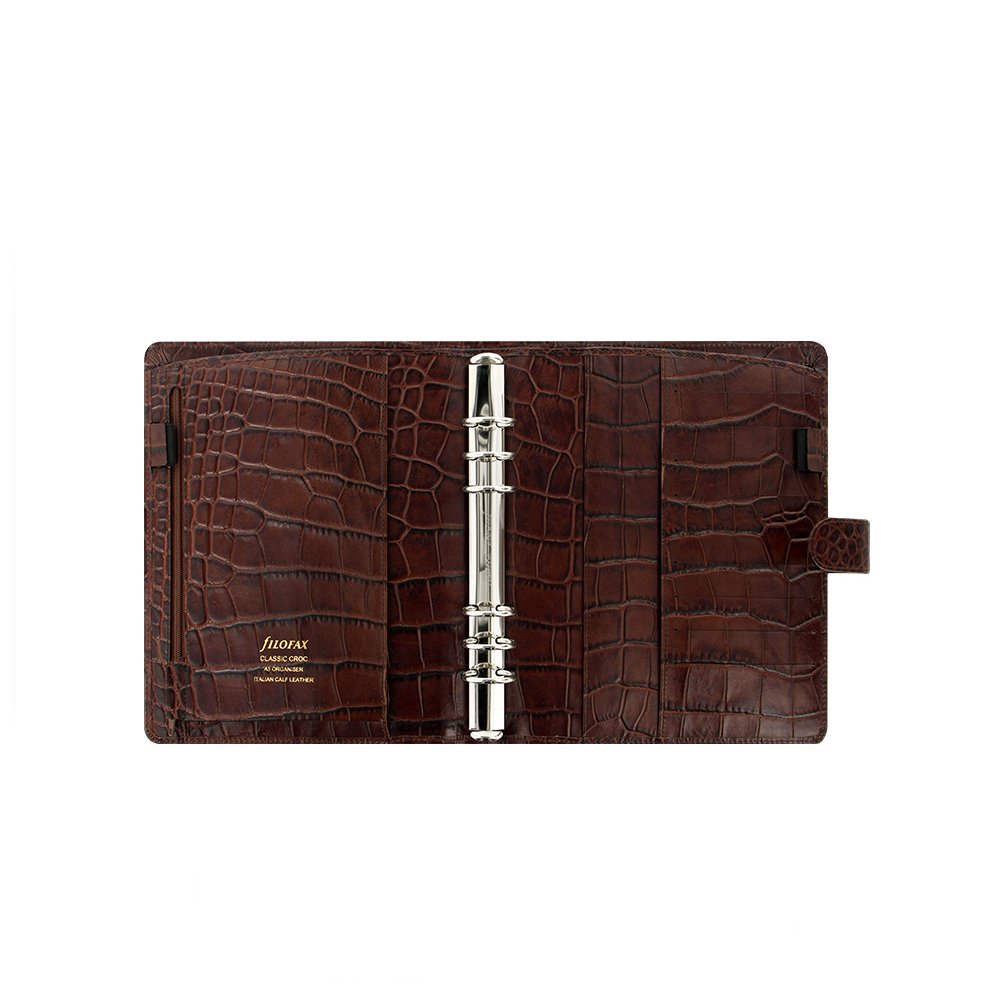 Filofax Classic Croc Chestnut A5 Organizer | Appelboom.com